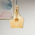 Suspension en verre en forme de cloche auburn INK+IVY
