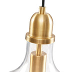 Suspension en verre en forme de cloche auburn INK+IVY