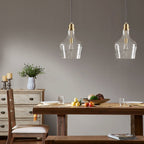 Suspension en verre en forme de cloche auburn INK+IVY
