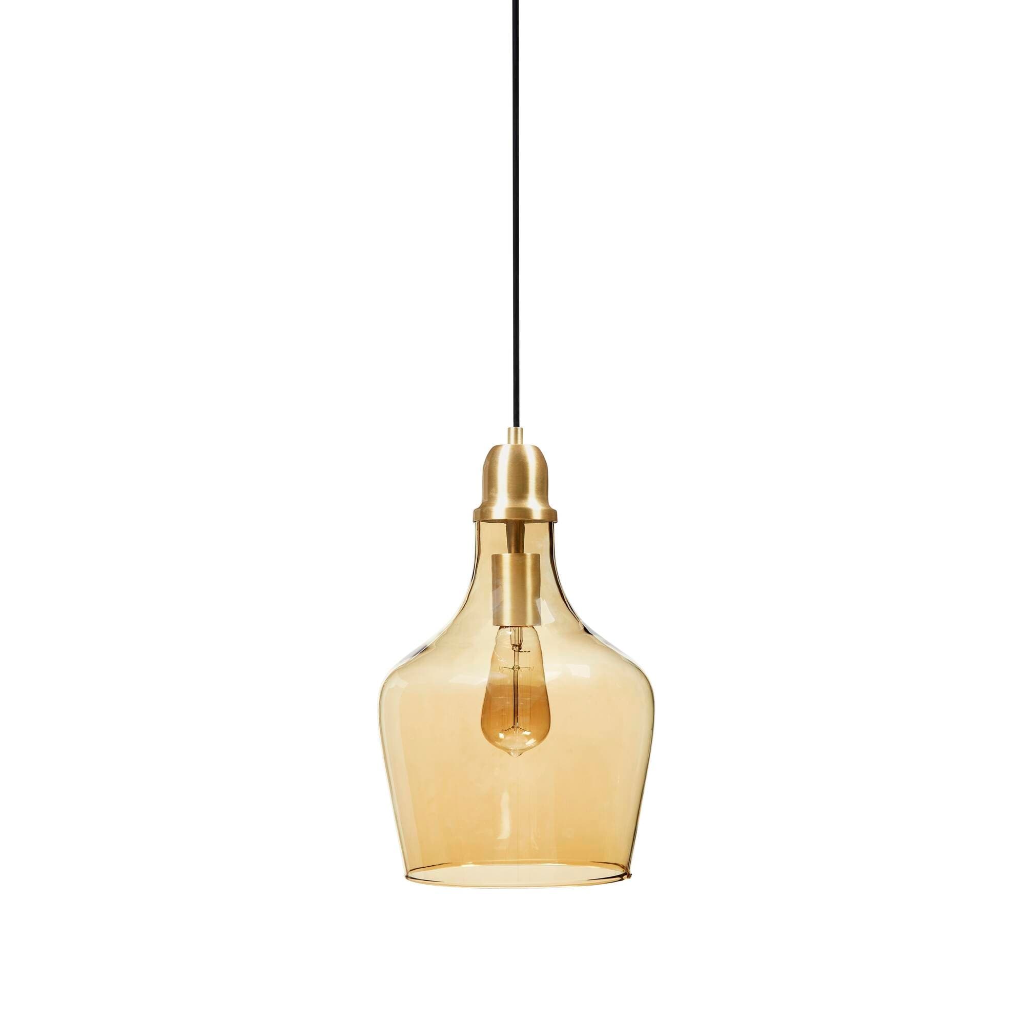 Suspension en verre en forme de cloche auburn INK+IVY