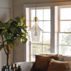 Suspension en verre en forme de cloche auburn INK+IVY