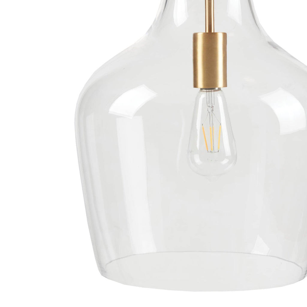 Suspension en verre en forme de cloche auburn INK+IVY