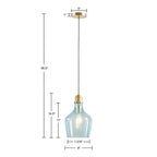 Suspension en verre en forme de cloche auburn INK+IVY