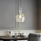Suspension en verre en forme de cloche auburn INK+IVY