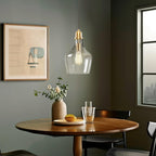 Suspension en verre en forme de cloche auburn INK+IVY