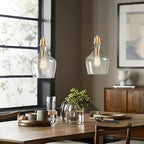 Suspension en verre en forme de cloche auburn INK+IVY