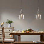 Suspension en verre en forme de cloche auburn INK+IVY