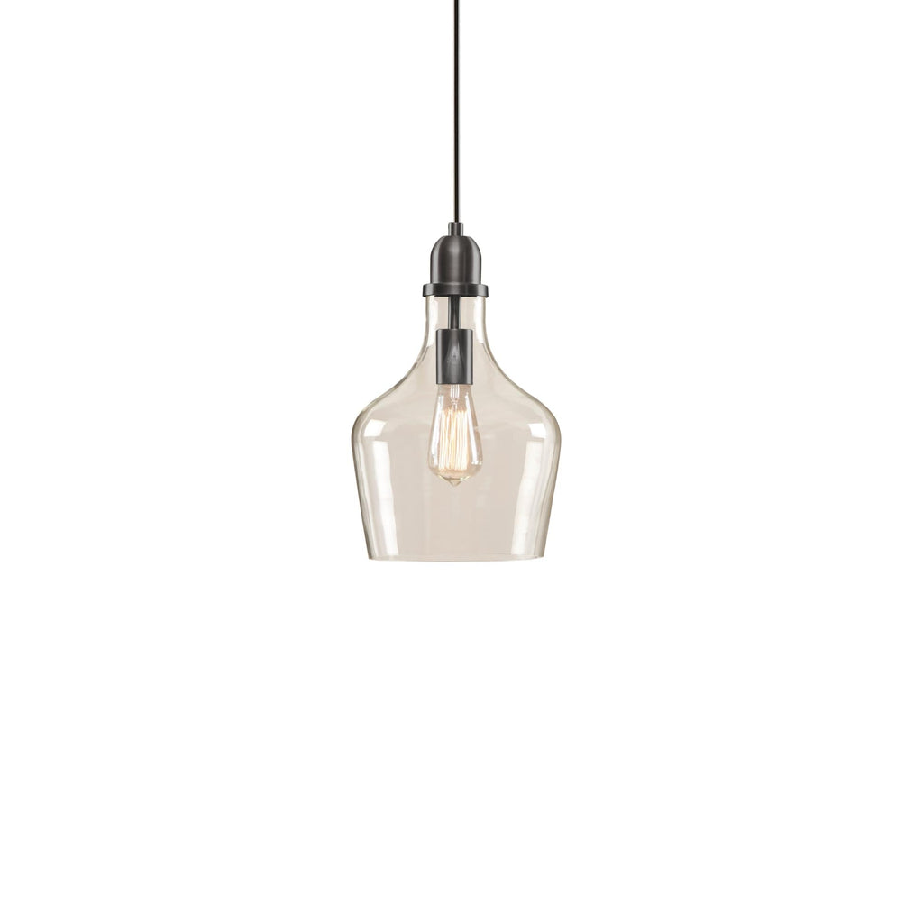 Suspension en verre en forme de cloche auburn INK+IVY