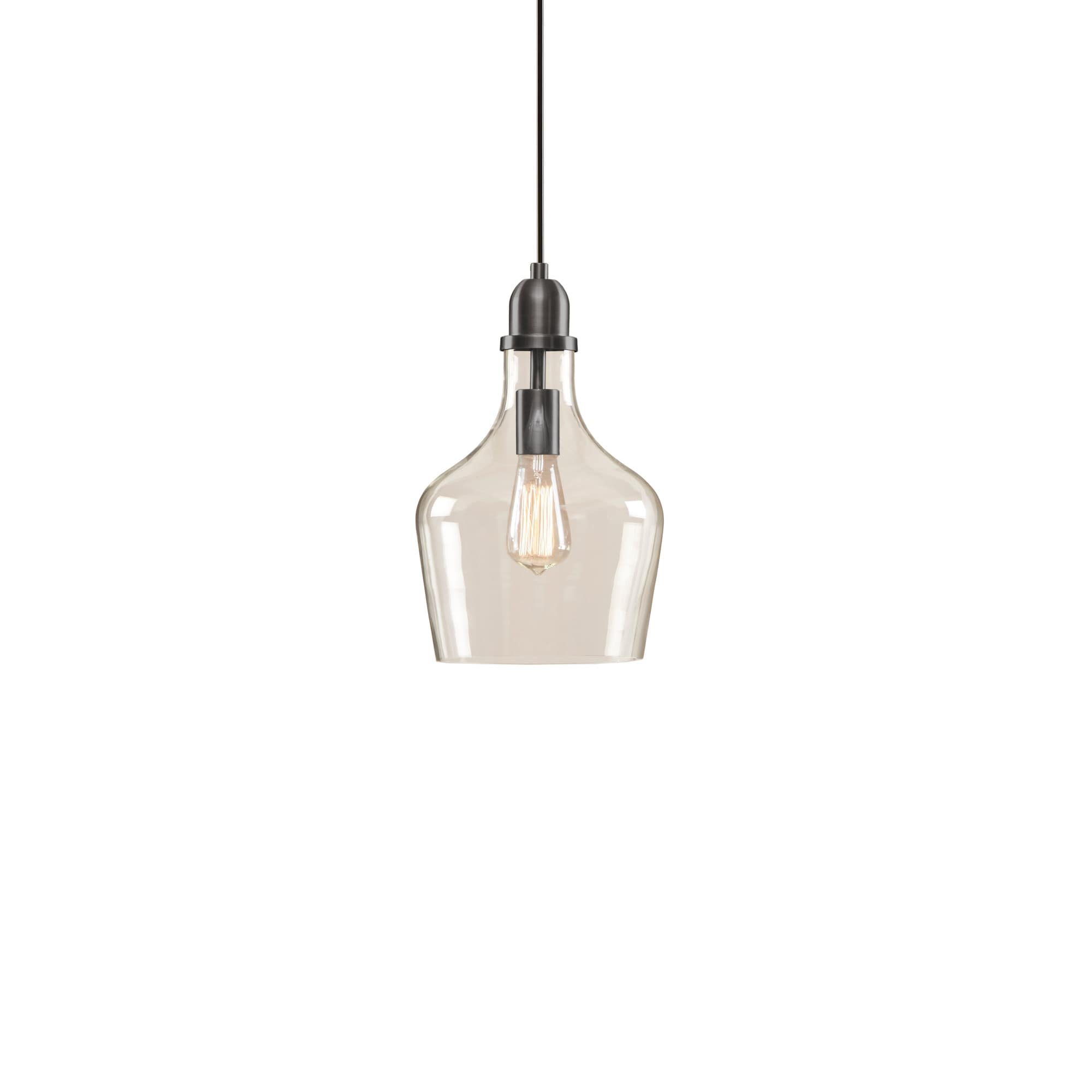 Suspension en verre en forme de cloche auburn INK+IVY