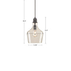 Suspension en verre en forme de cloche auburn INK+IVY