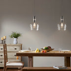 Suspension en verre en forme de cloche auburn INK+IVY