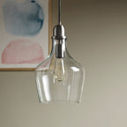 Suspension en verre en forme de cloche auburn INK+IVY