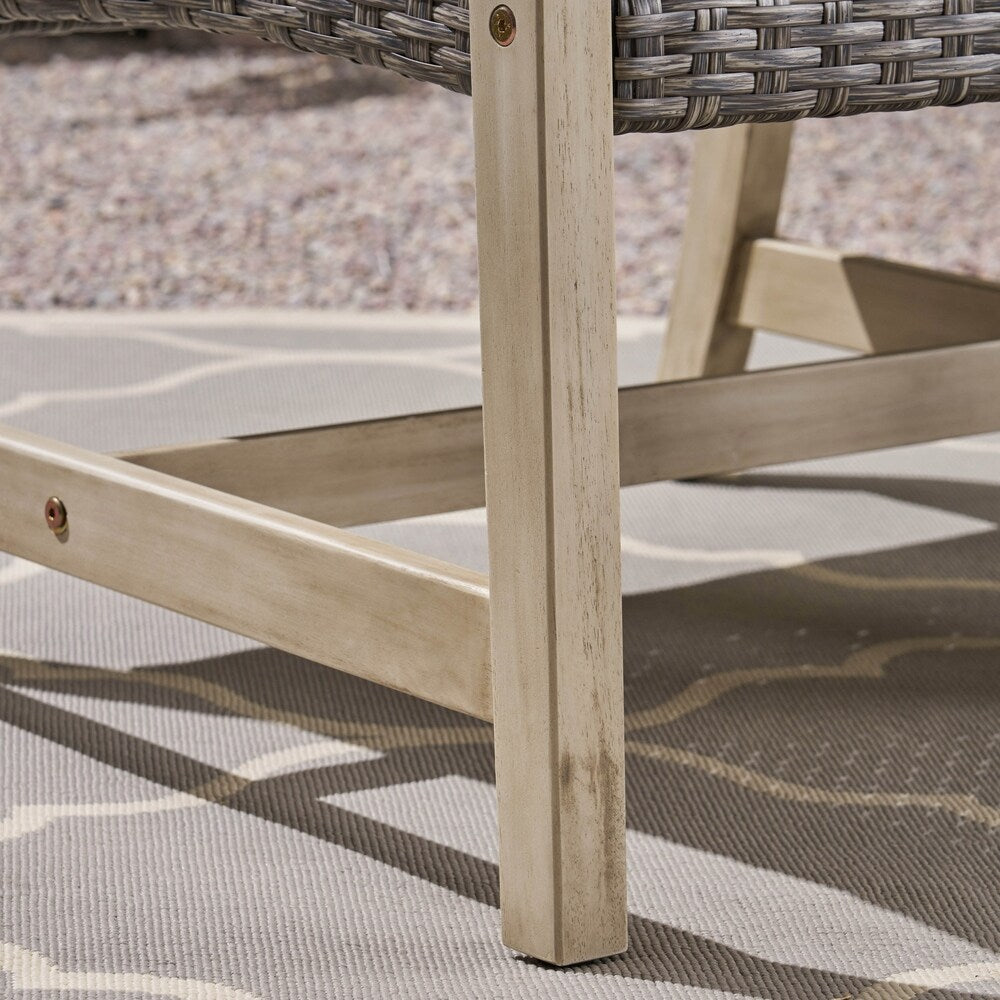 Ensemble de 3 fauteuils club et table d'appoint Hampton Outdoor par Christopher Knight Home