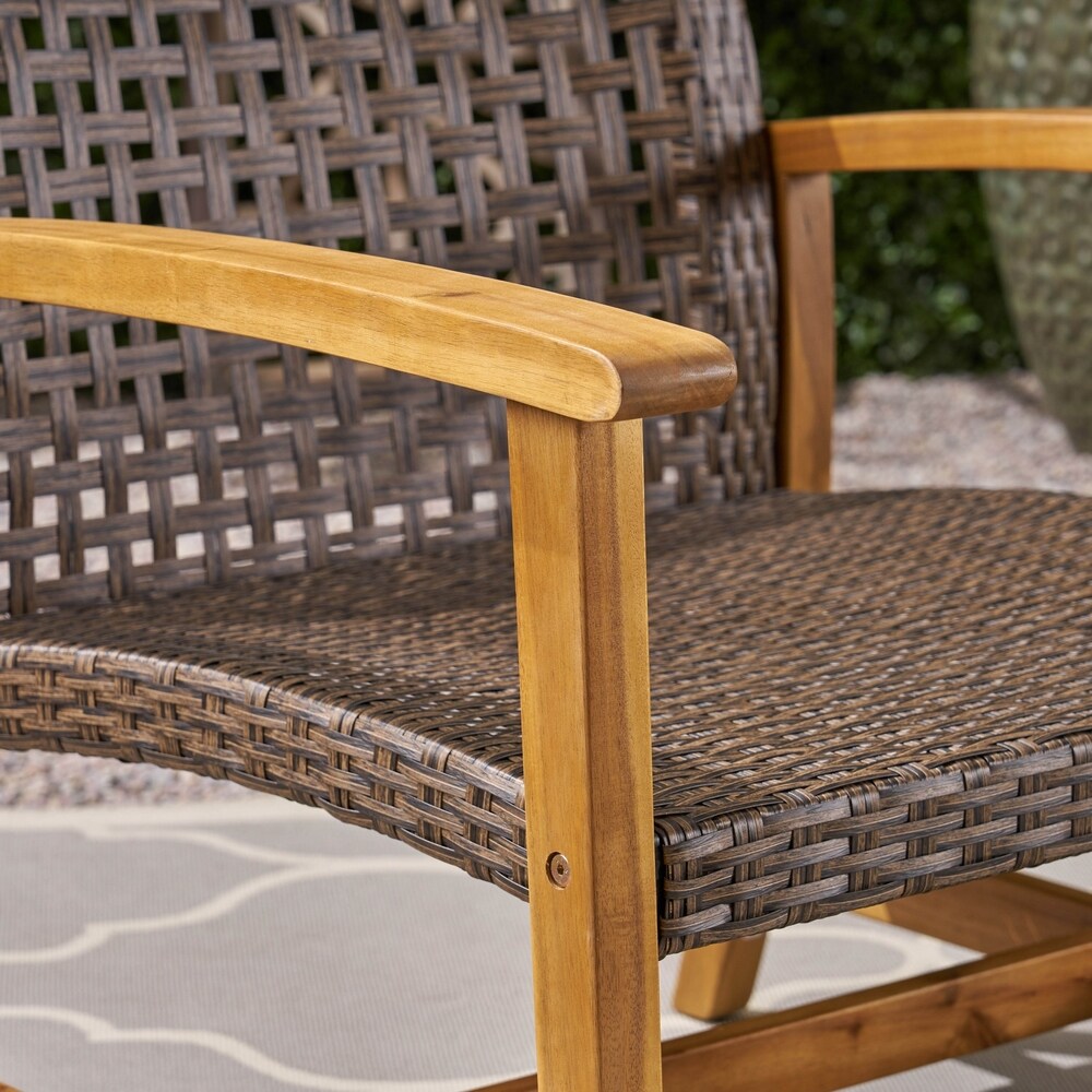 Ensemble de 3 fauteuils club et table d'appoint Hampton Outdoor par Christopher Knight Home