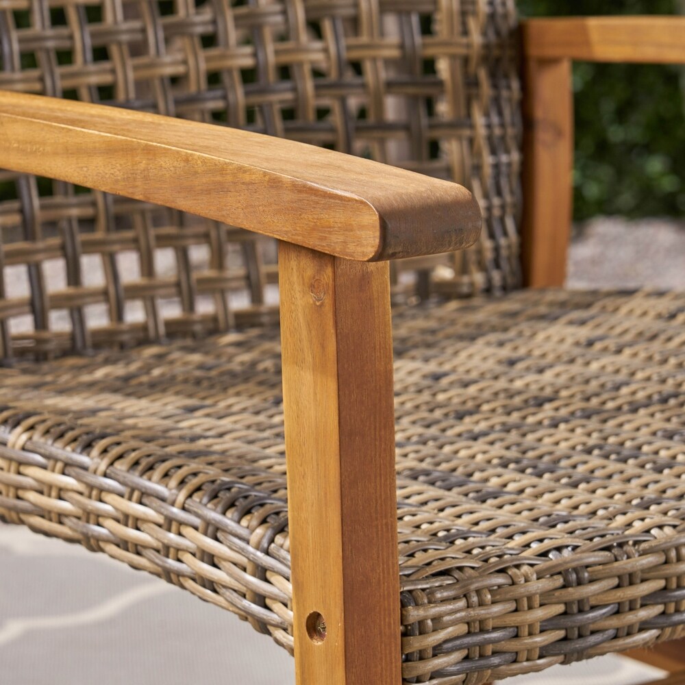 Ensemble de 3 fauteuils club et table d'appoint Hampton Outdoor par Christopher Knight Home