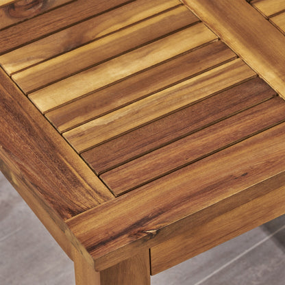 Ensemble de conversation d'extérieur Hampton 4 pièces en acacia par Christopher Knight Home