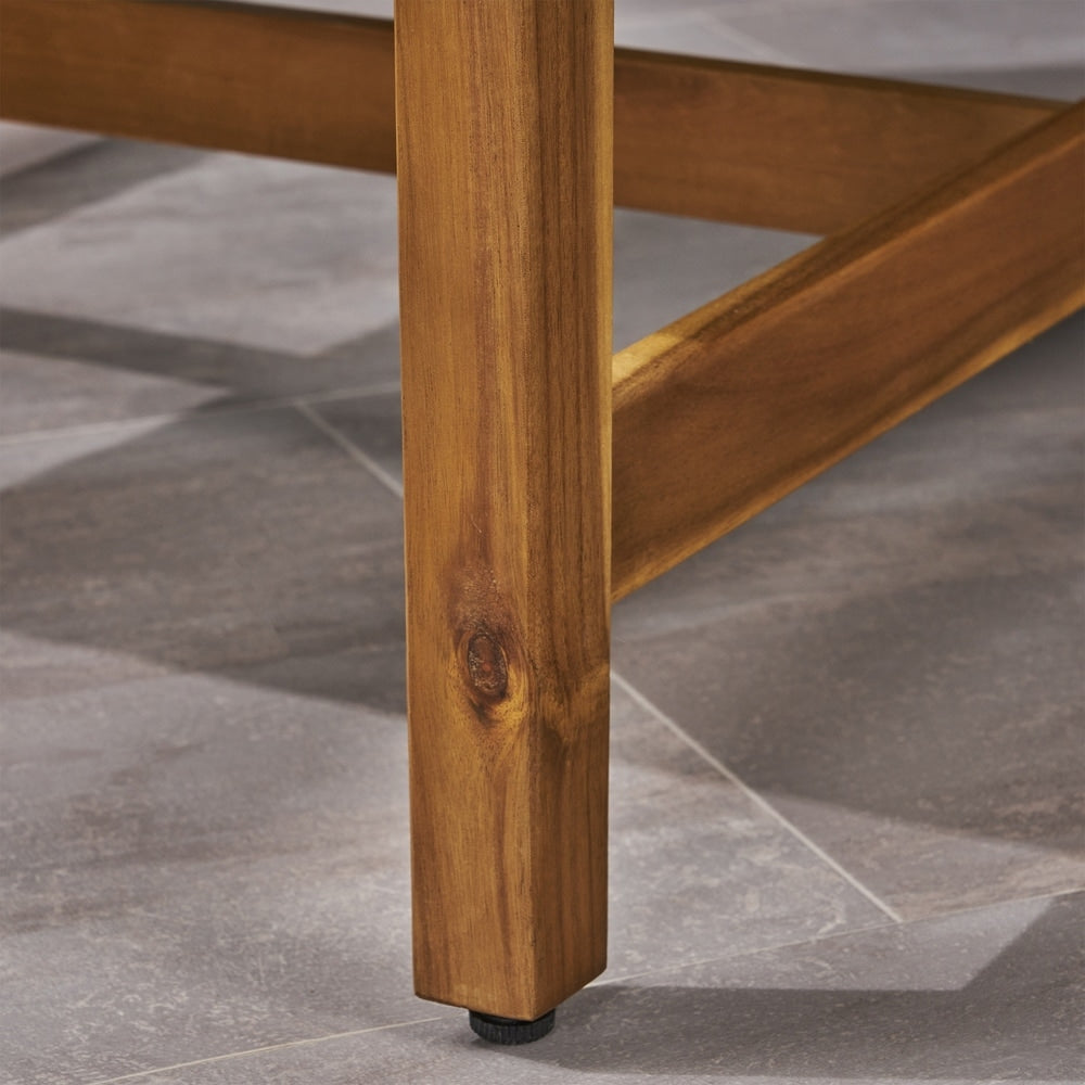 Ensemble de conversation d'extérieur Hampton en bois et osier 6 pièces par Christopher Knight Home