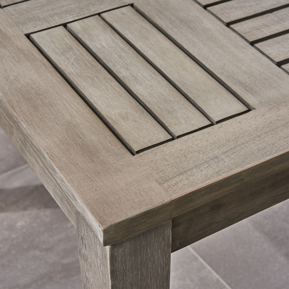 Ensemble de conversation Hampton Outdoor 9 pièces en bois et osier par Christopher Knight Home