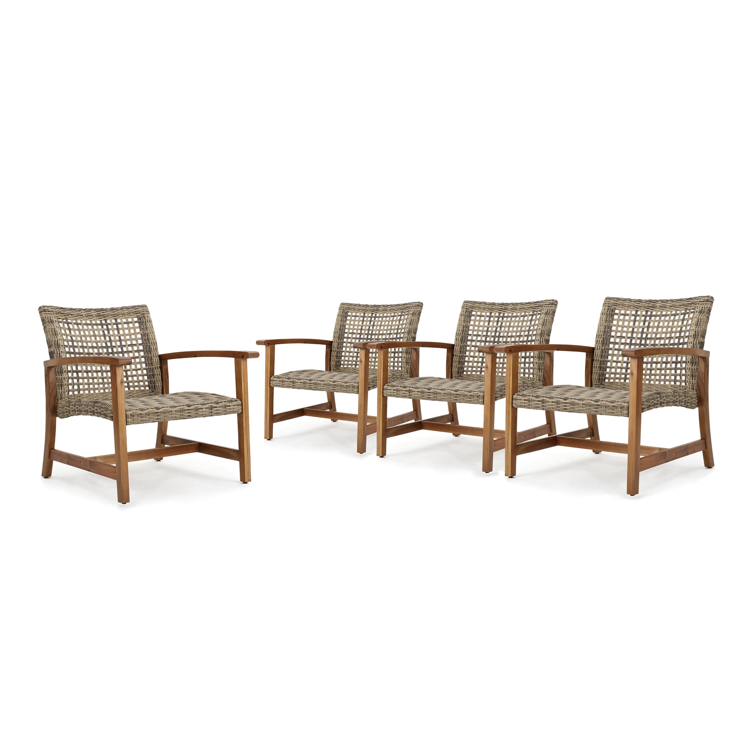 Fauteuil club d'extérieur Hampton (lot de 4) par Christopher Knight Home