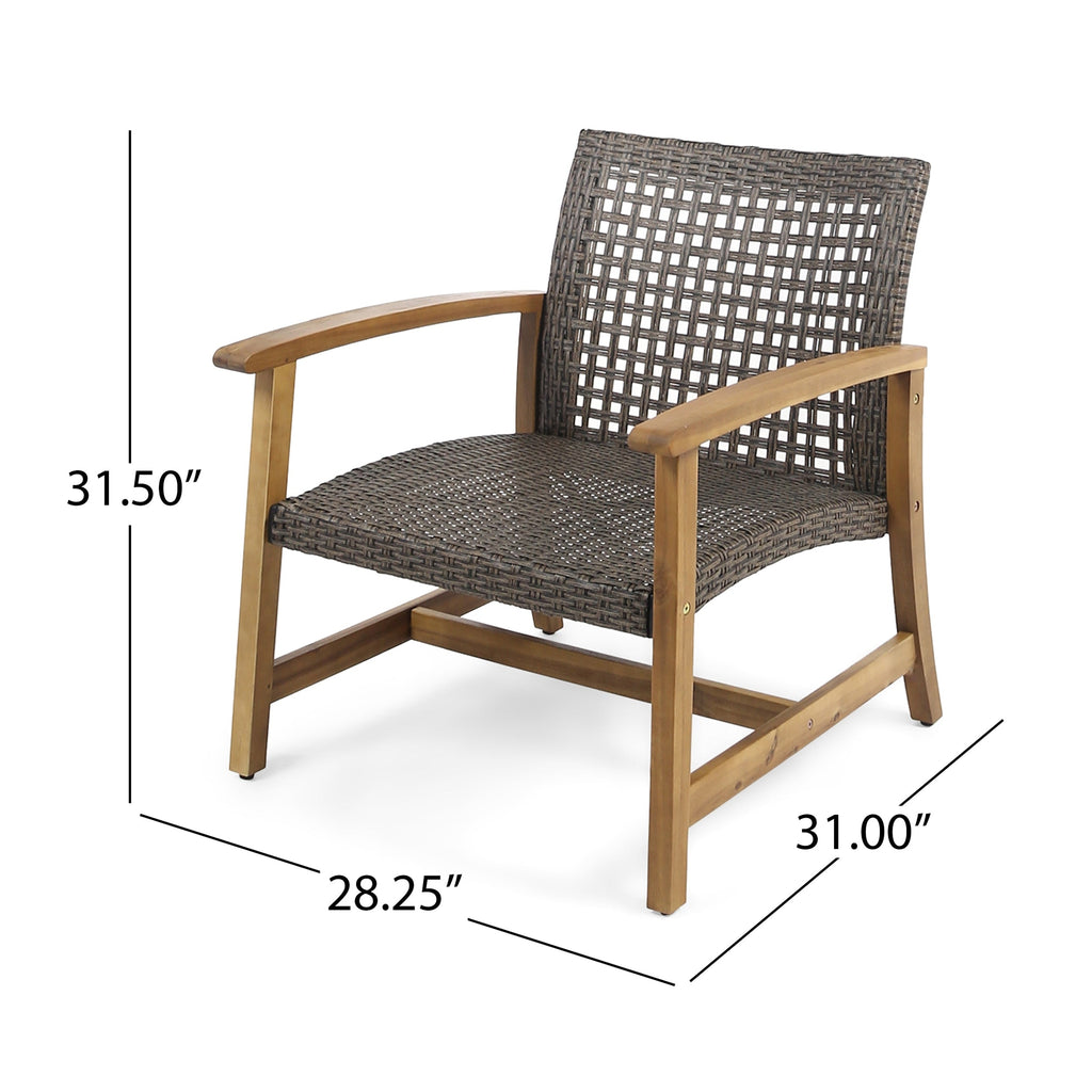 Fauteuil club d'extérieur Hampton (lot de 4) par Christopher Knight Home