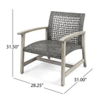 Fauteuil club d'extérieur Hampton (lot de 4) par Christopher Knight Home