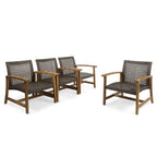 Fauteuil club d'extérieur Hampton (lot de 4) par Christopher Knight Home