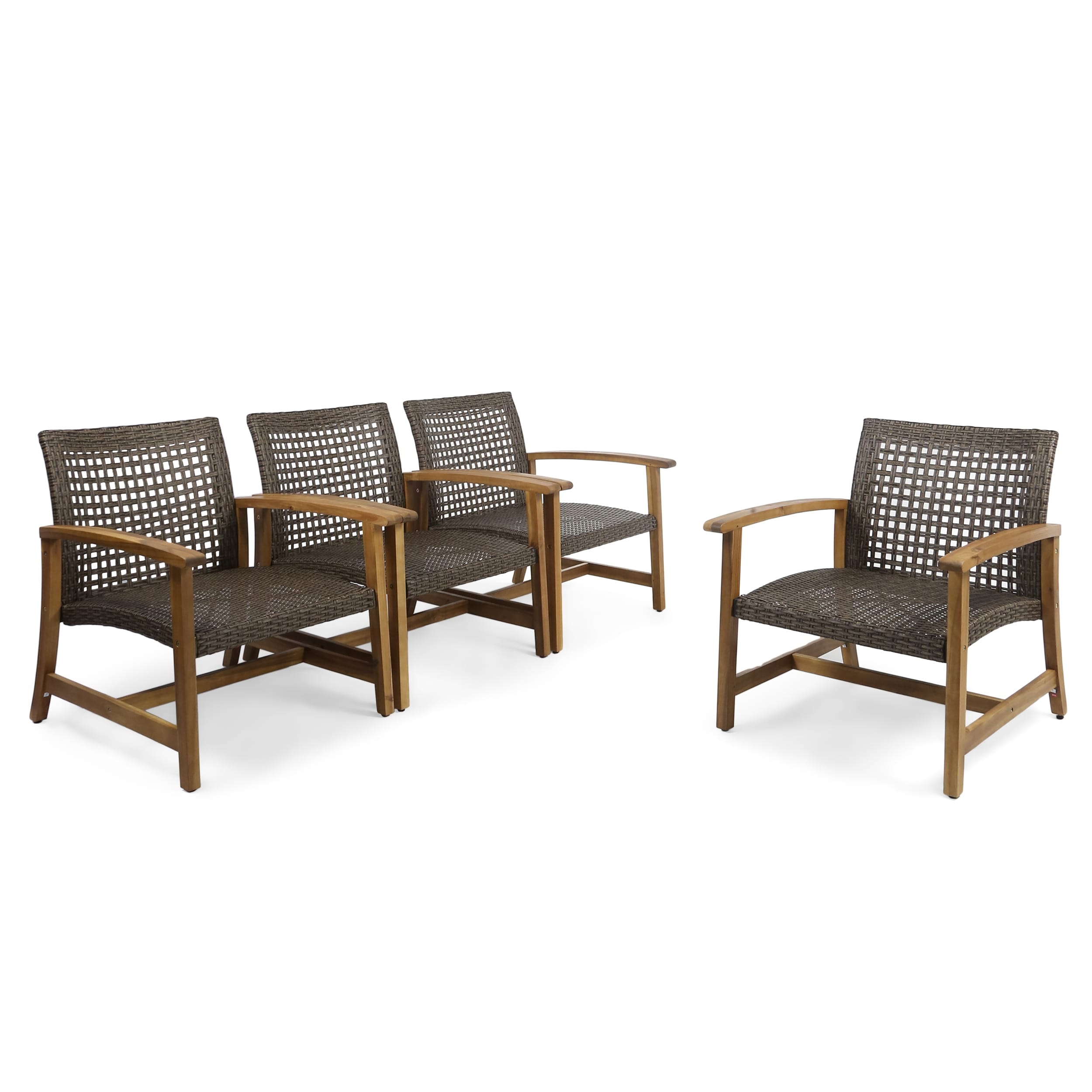 Fauteuil club d'extérieur Hampton (lot de 4) par Christopher Knight Home