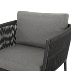 Fauteuil club d'extérieur Handford en corde avec coussins (lot de 2) par Christopher Knight Home