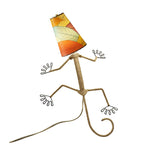 Applique murale Gecko faite main Eangee, abat-jour feuilles de cacao, 40 x 18 x 61 cm