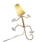 Applique murale Gecko faite main Eangee, abat-jour feuilles de cacao, 40 x 18 x 61 cm