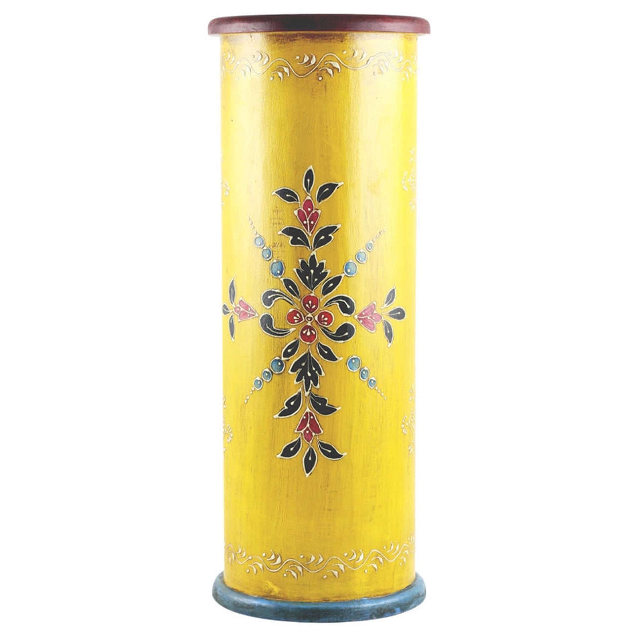 Handmade Wooden Umbrella Stand (India) - 22x7x7