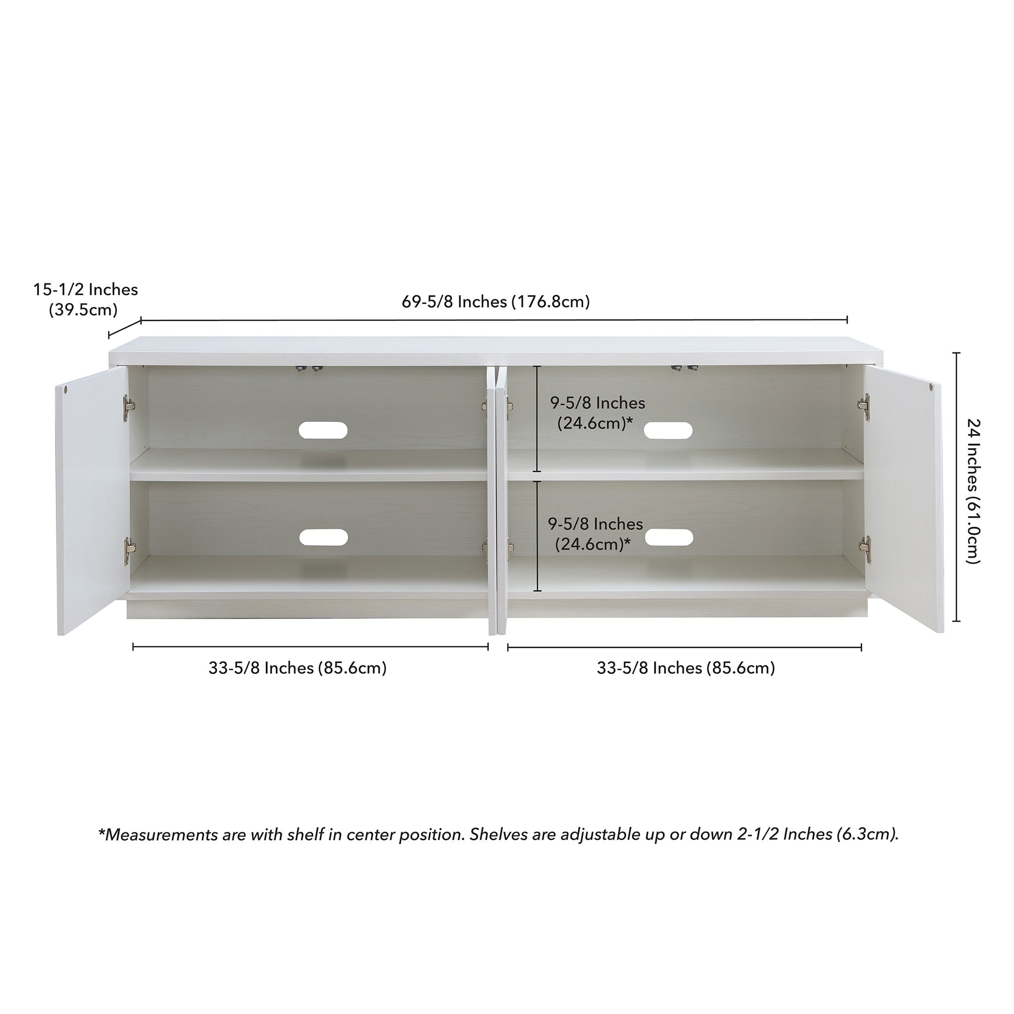 Hanson Rectangular TV Stand for TV's up to 75