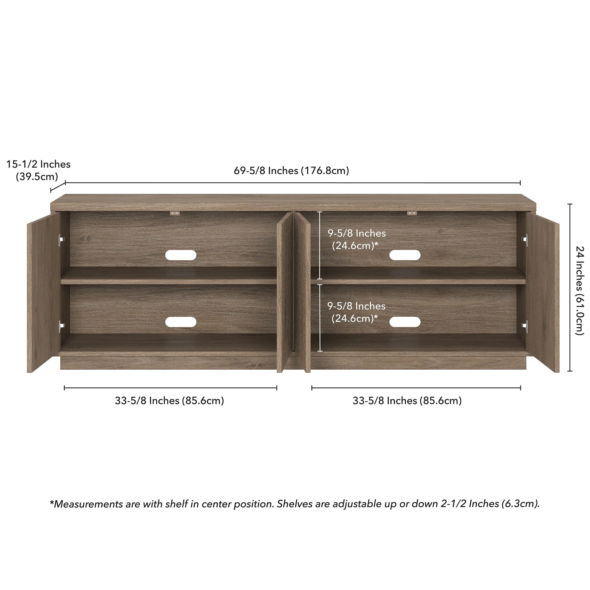Hanson Rectangular TV Stand for TV's up to 75