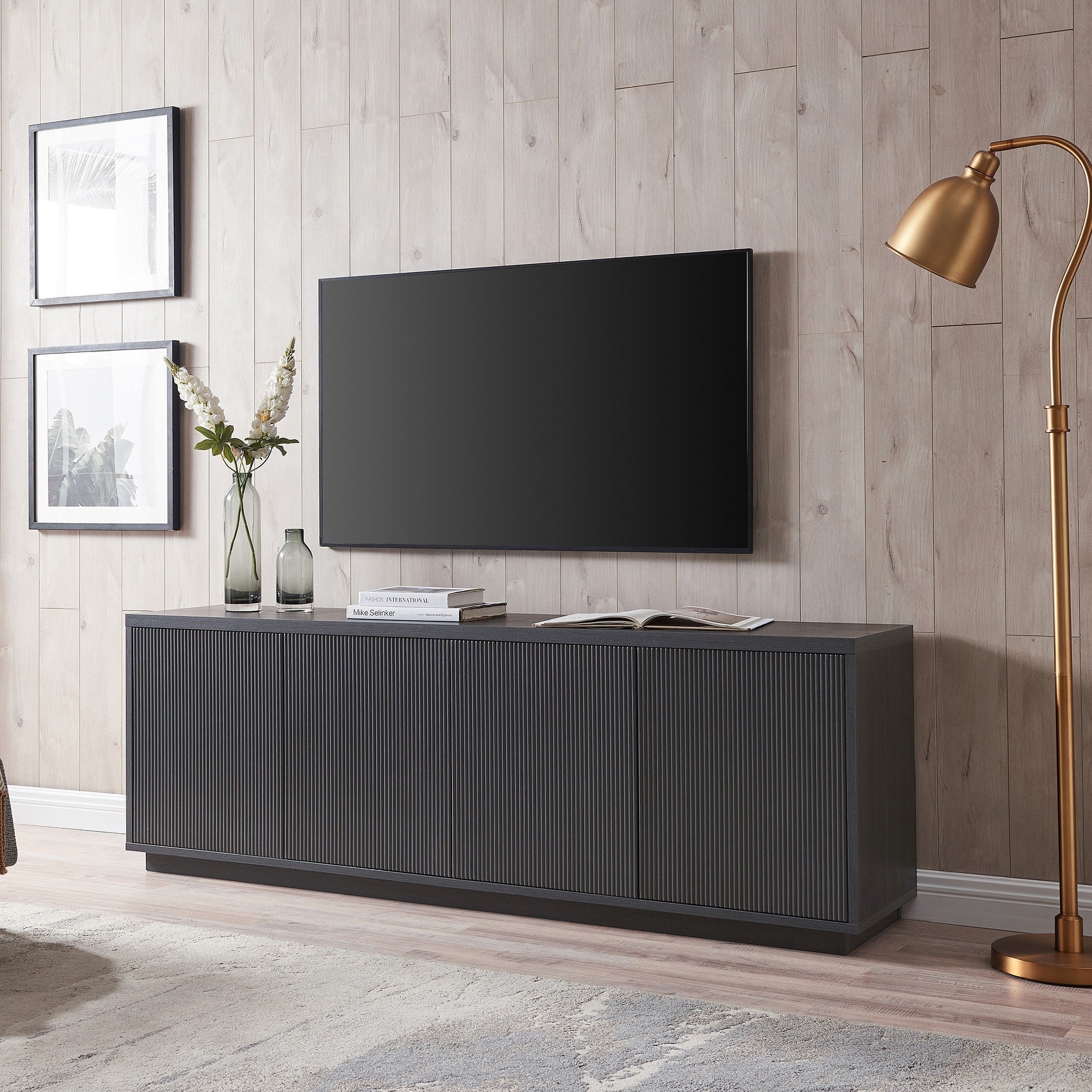 Meuble TV rectangulaire Hanson pour téléviseurs jusqu'à 75