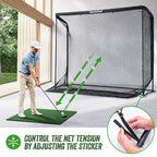 Filet de golf Haokelball 10x7,5 pieds, filet d'entraînement de golf avec toile cible, filet de frappe de golf robuste