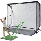 Filet de golf Haokelball 10x7,5 pieds, filet d'entraînement de golf avec toile cible, filet de frappe de golf robuste