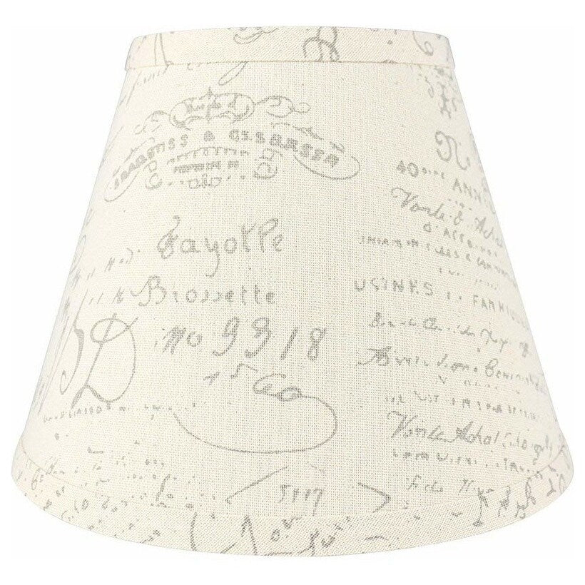 Abat-jour conique en imitation soie à couverture rigide, 12,7 cm en haut, 23,8 cm en bas, 17,8 cm en bas