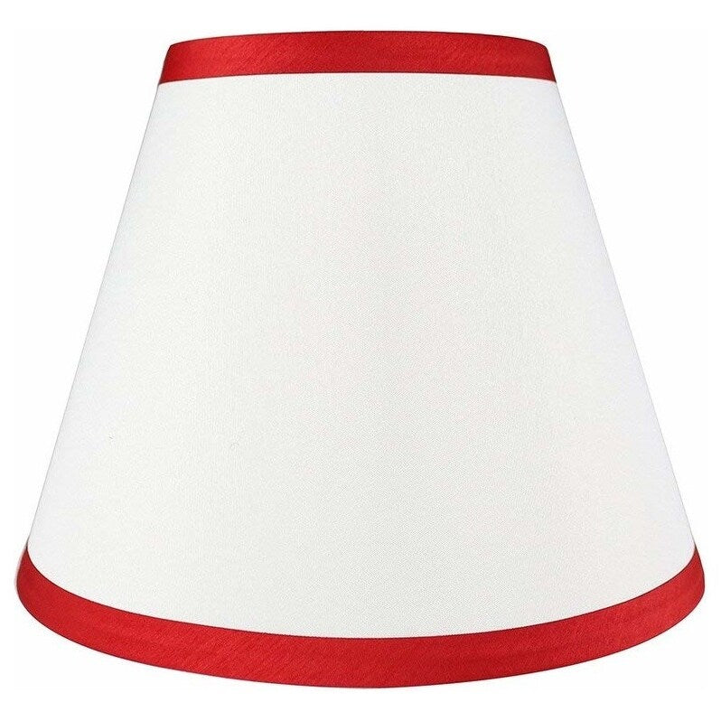 Abat-jour conique en imitation soie à couverture rigide, 12,7 cm en haut, 23,8 cm en bas, 17,8 cm en bas