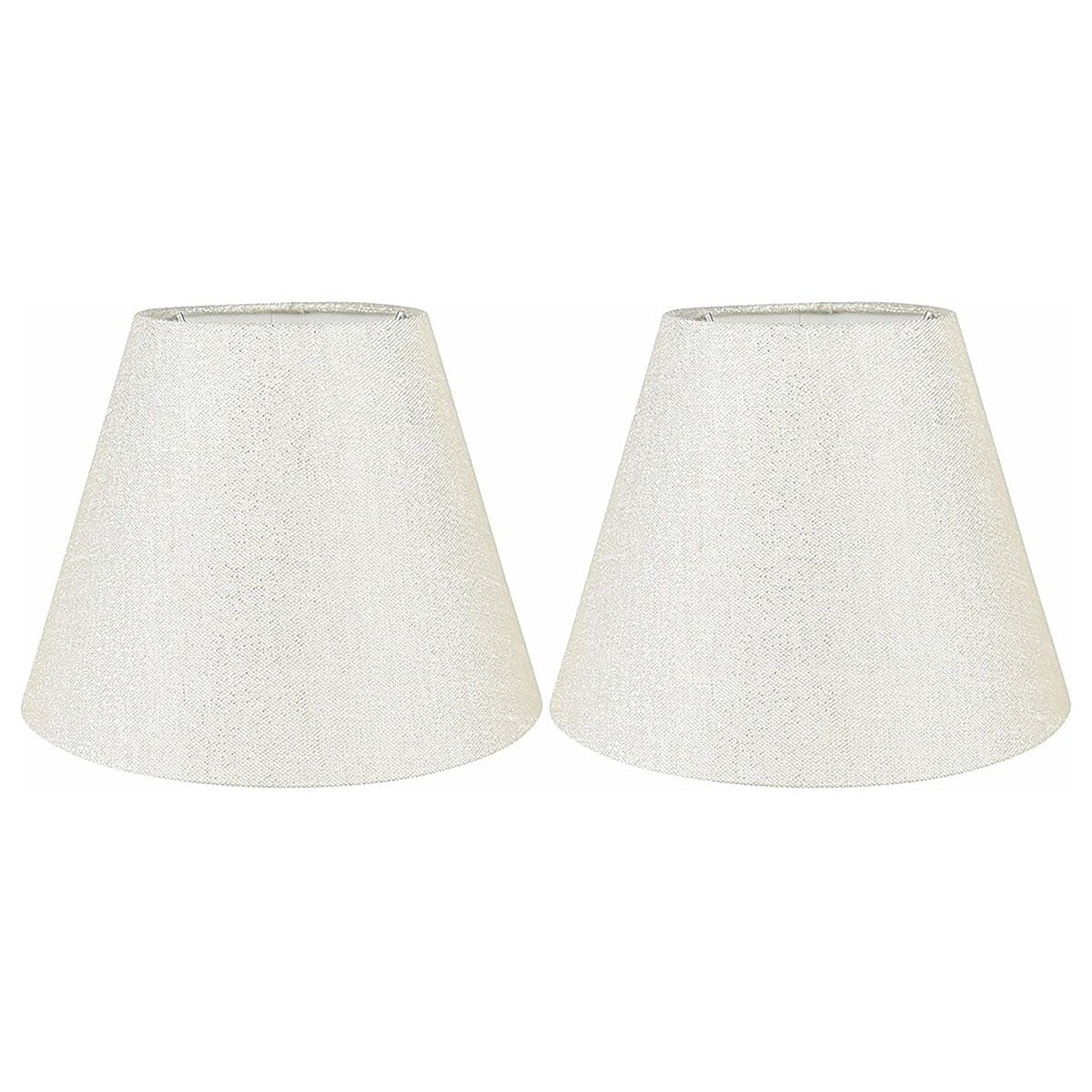 Abat-jour conique en imitation soie à couverture rigide, 12,7 cm en haut, 23,8 cm en bas, 17,8 cm en bas