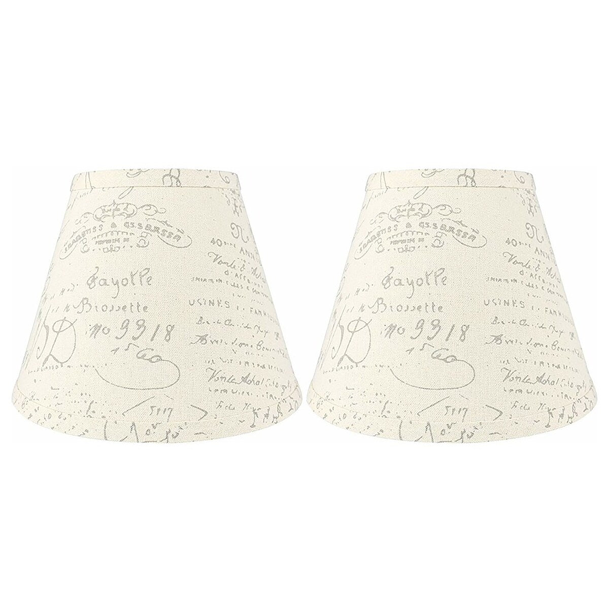 Abat-jour conique en imitation soie à couverture rigide, 12,7 cm en haut, 23,8 cm en bas, 17,8 cm en bas