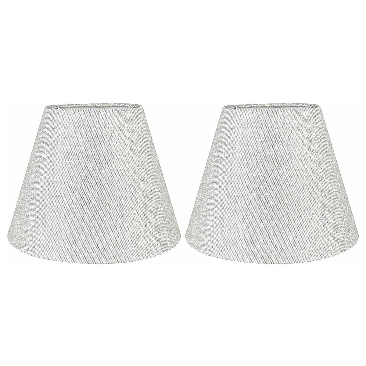 Abat-jour conique en imitation soie à couverture rigide, 12,7 cm en haut, 23,8 cm en bas, 17,8 cm en bas