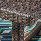 Ensemble de salle à manger d'extérieur Harlowe 7 pièces en osier avec coussins par Christopher Knight Home