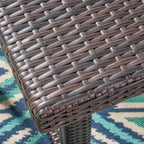 Ensemble de salle à manger d'extérieur Harlowe 7 pièces en osier avec coussins par Christopher Knight Home