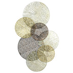Harpe et fleuron Sahara, décoration murale en métal multicolore