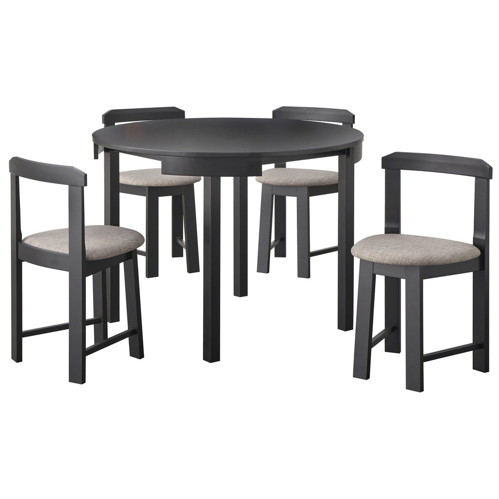 Ensemble de salle à manger rond compact Harrisburg Tobey 5 pièces
