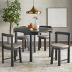 Ensemble de salle à manger rond compact Harrisburg Tobey 5 pièces