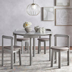 Ensemble de salle à manger rond compact Harrisburg Tobey 5 pièces