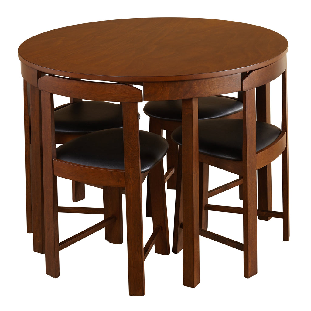 Ensemble de salle à manger rond compact Harrisburg Tobey 5 pièces