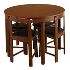 Ensemble de salle à manger rond compact Harrisburg Tobey 5 pièces