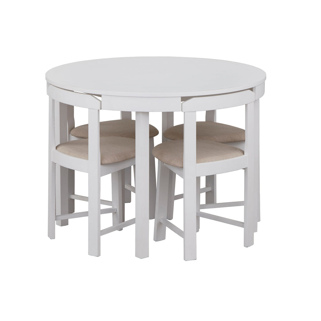Ensemble de salle à manger rond compact Harrisburg Tobey 5 pièces